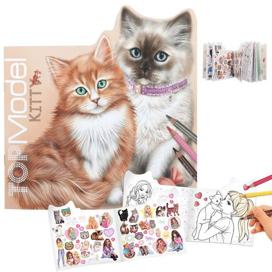 Top Model Kitty Colouring Book With Stickers