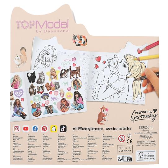 Top Model Kitty Colouring Book With Stickers