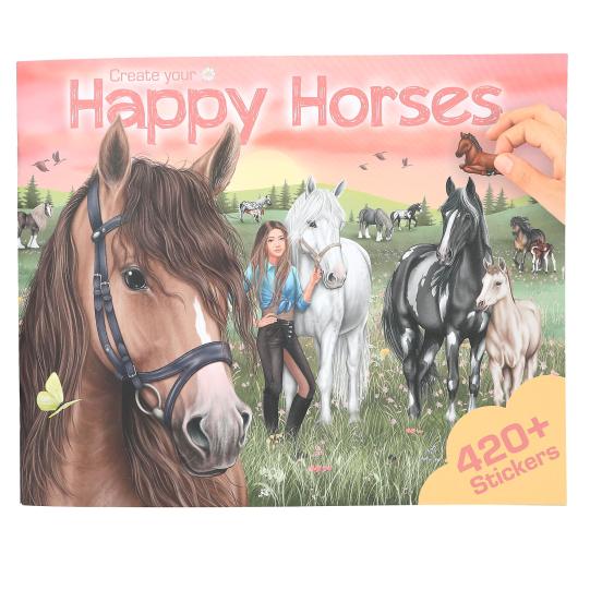 Miss Melody Create Your Happy Horses Colouring Book With Stickers