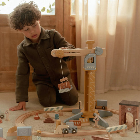 Little Dutch Crane and Train Track Set
