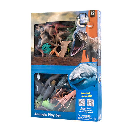 Animals Jumbo Playset - Dinosaur and Ocean Animals - 30 Piece