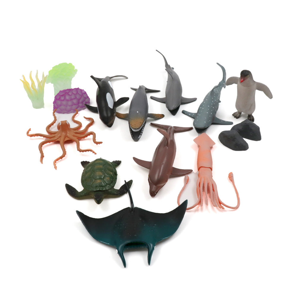 Animals Jumbo Playset - Dinosaur and Ocean Animals - 30 Piece