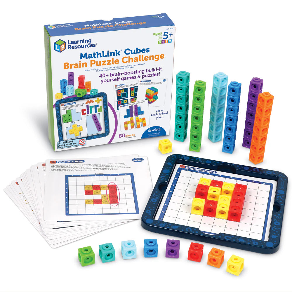 Learning Resources Mathlink Cubes - Brain Puzzle Challenge