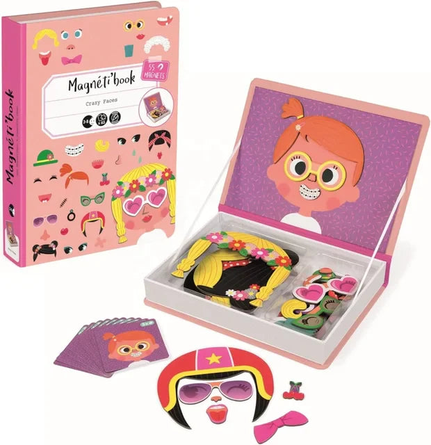 Crazy Faces Magnetic Book