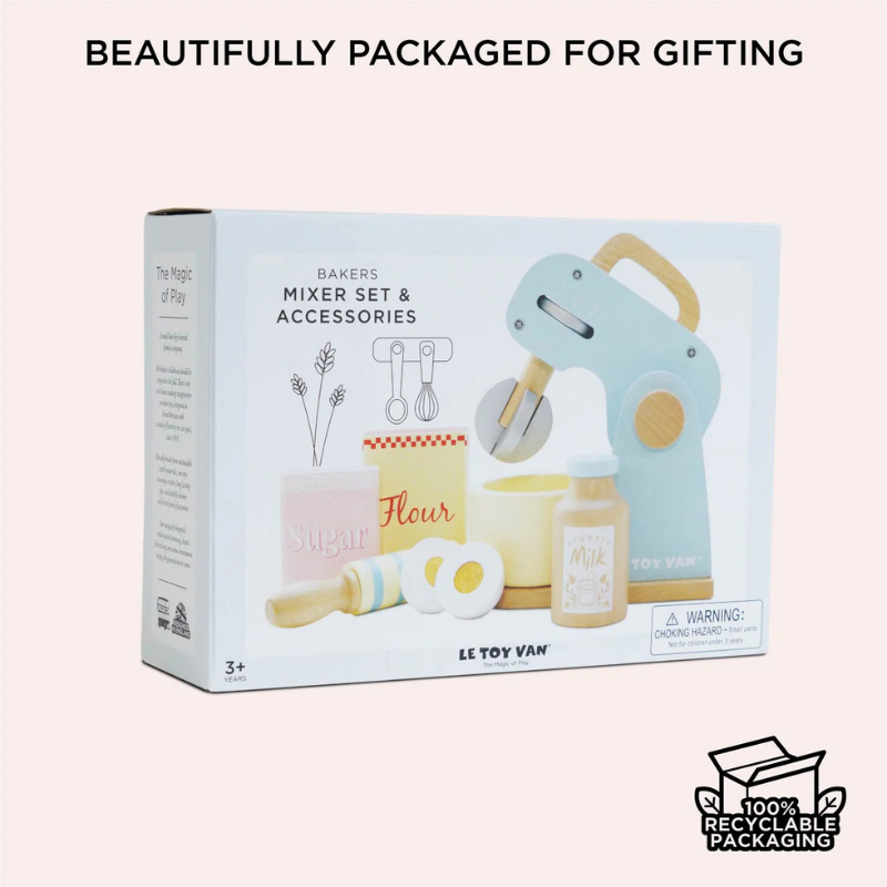 Le Toy Van Wooden Bakers Mixer Set and Accessories