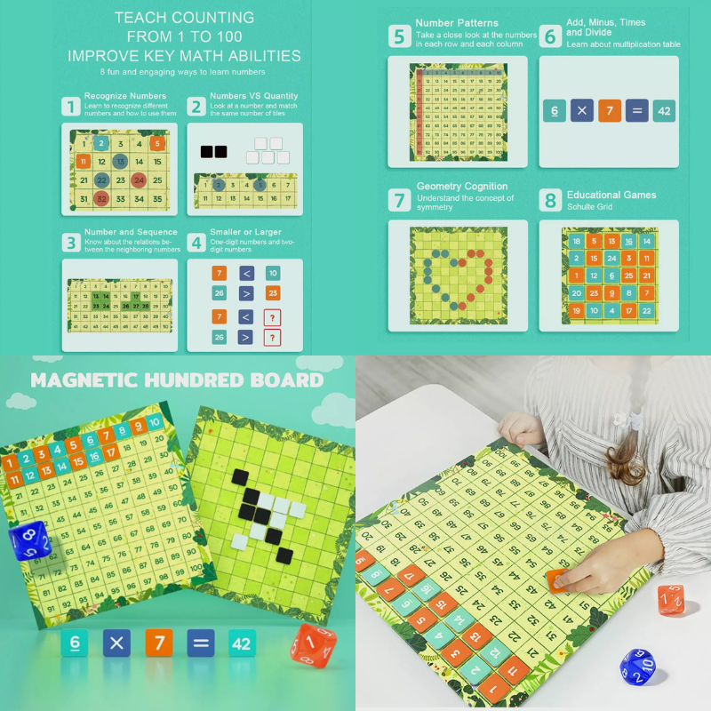 Mideer Magnetic Hundred Board Game