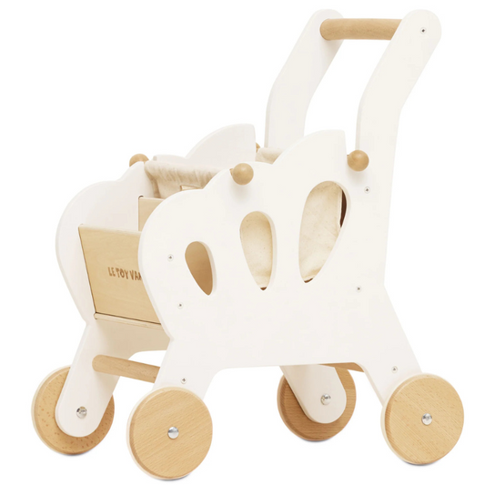 Le Toy Van Wooden Shopping Grocery Trolley & Bag