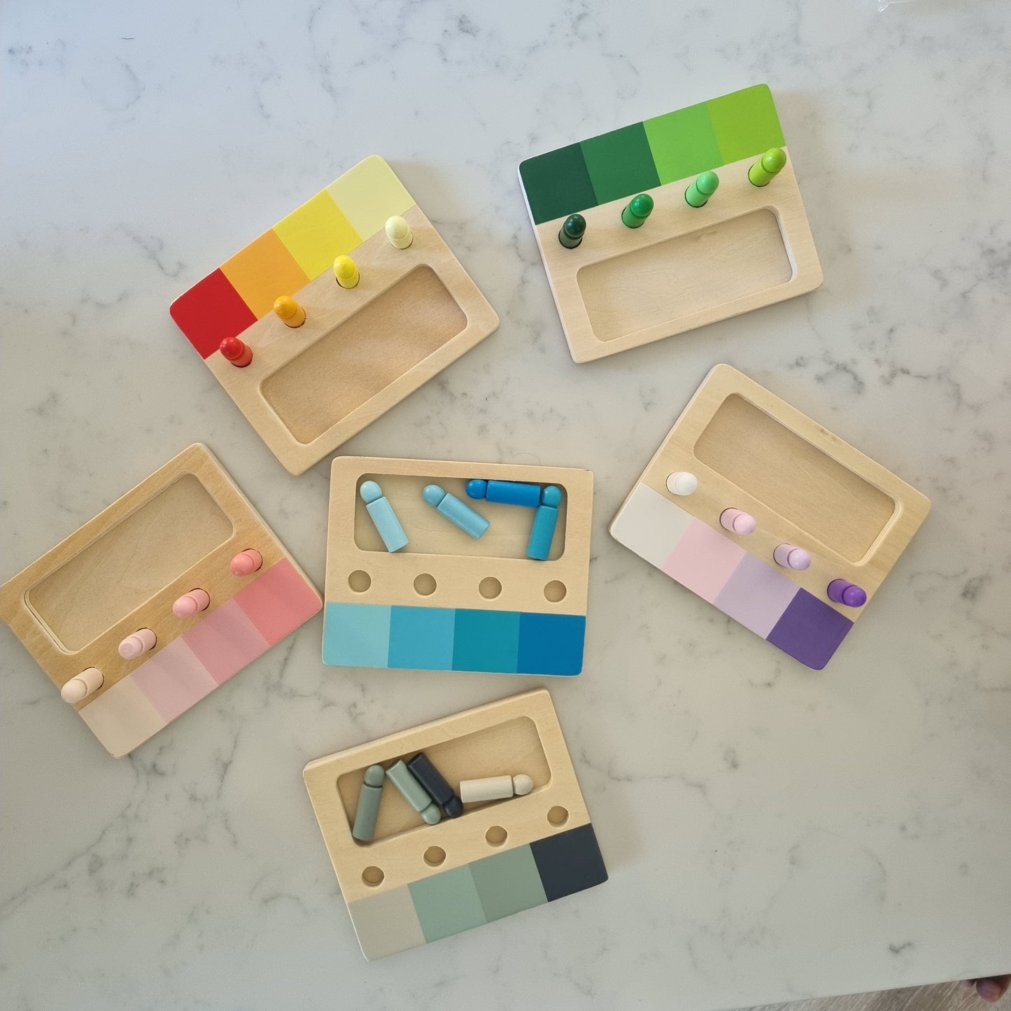 Wooden Colour Boards (Set of 6)
