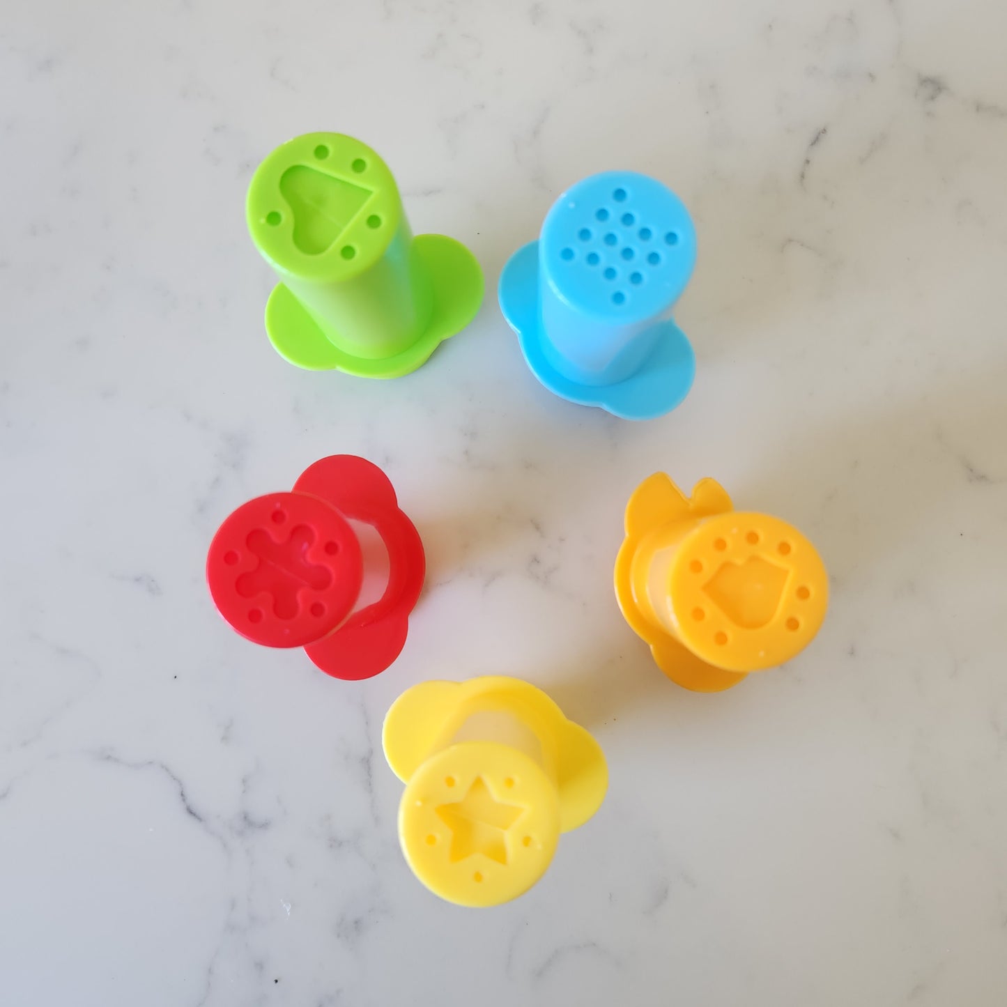Colourful Playdough Extruders - Set of 5