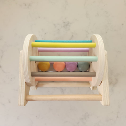 Montessori Wooden Rolling Drum