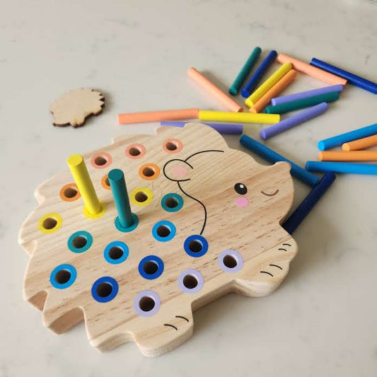 Wooden Peg Hedgehog