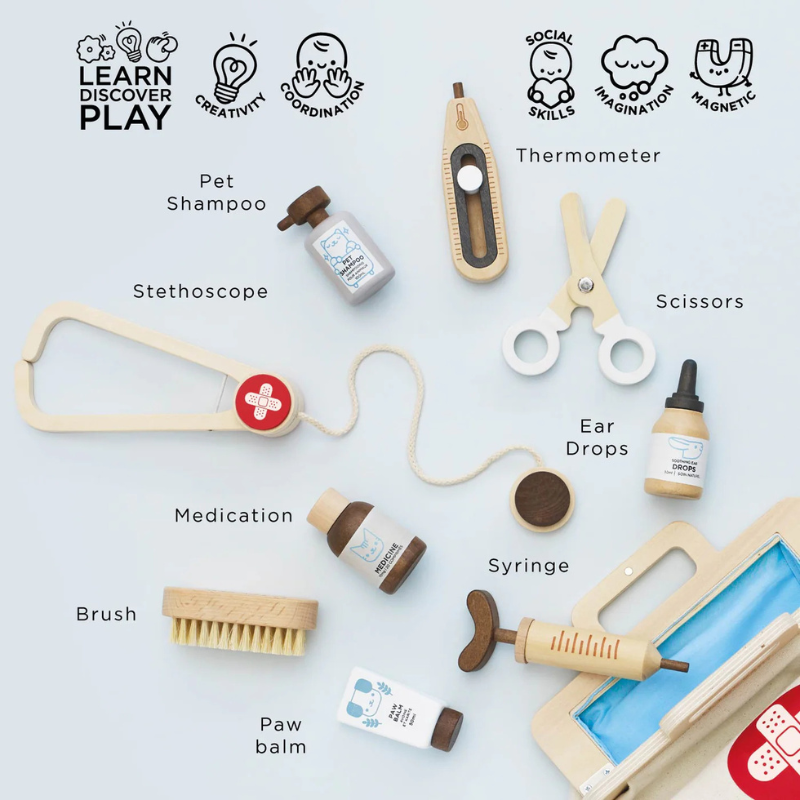 Le Toy Van Wooden Animal Vet Set