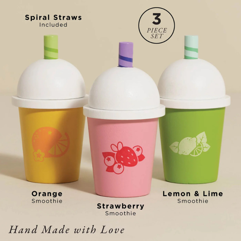Le Toy Van Wooden Take Away Smoothie Trio