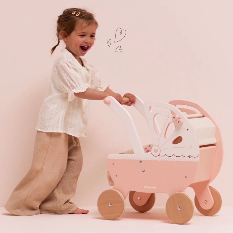 Le Toy Van Wooden Retro Doll Pram