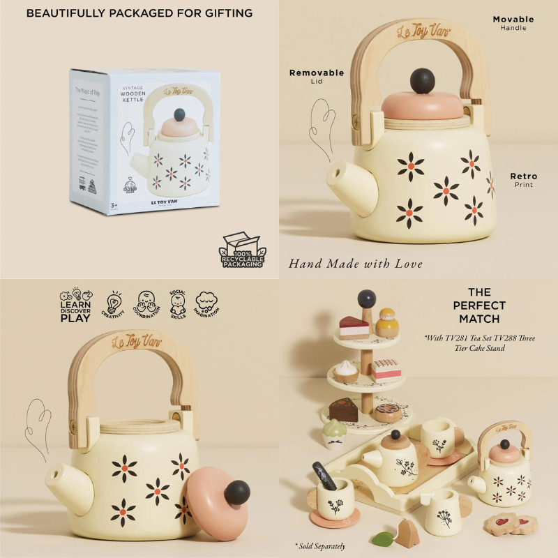 Le Toy Van Wooden Vintage Kettle