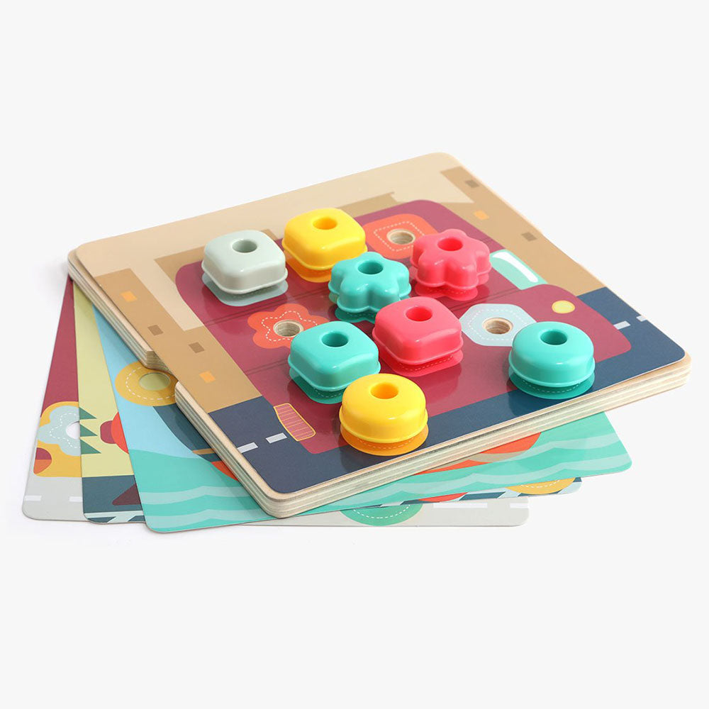 TopBright Fine Motor Lacing, Stacking and Peg Activity Set