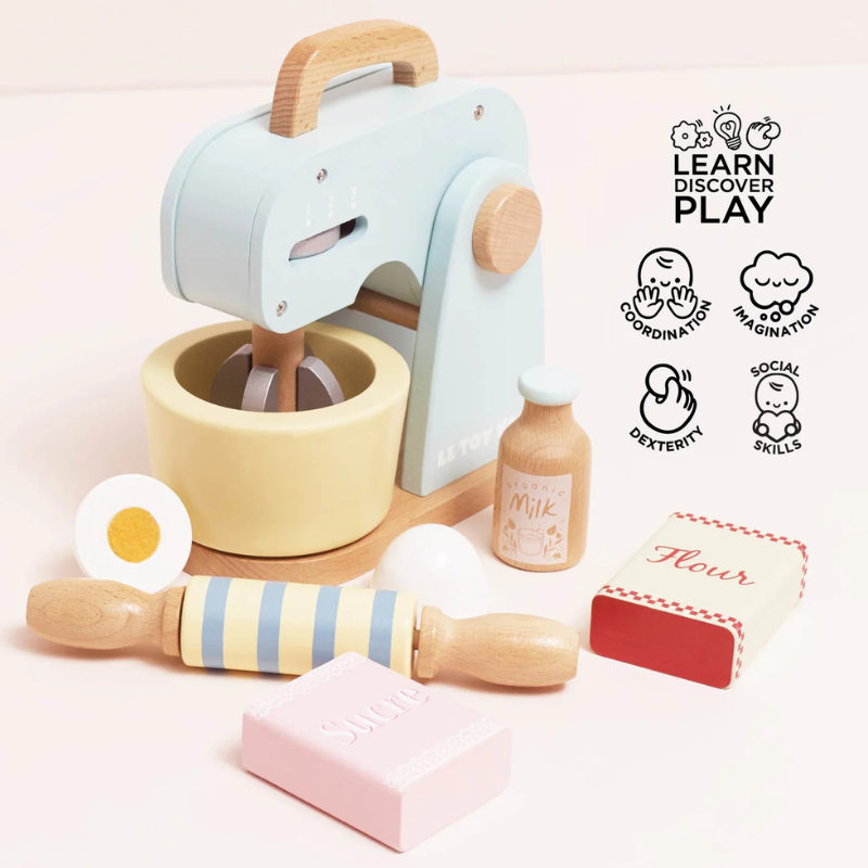 Le Toy Van Wooden Bakers Mixer Set and Accessories