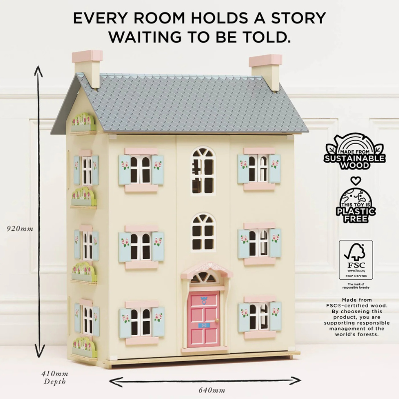 Le Toy Van Cherry Tree Hall Wooden Doll House