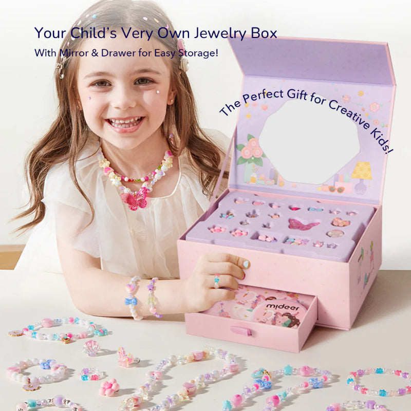 Mideer Kids Charm Bracelet Kit with Jewellery Box