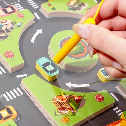 Magnetic Letter Vehicle Maze