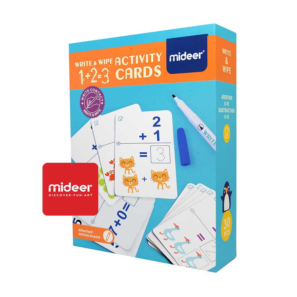 Mideer Write and Wipe Cards- Addition