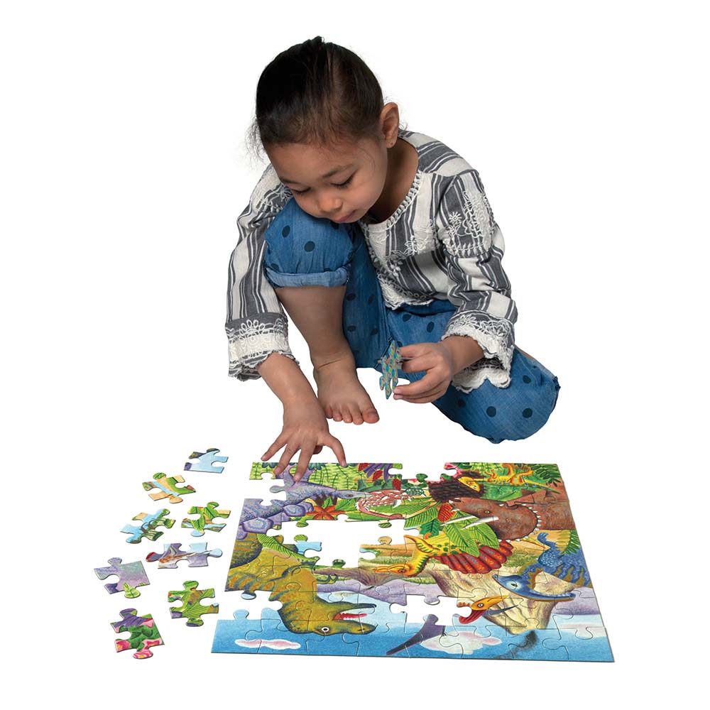 eeBoo Dinosaur Island 64 Piece Puzzle