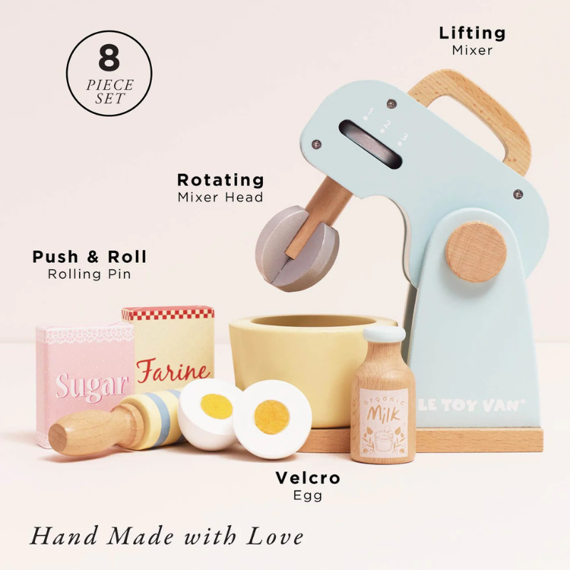 Le Toy Van Wooden Bakers Mixer Set and Accessories