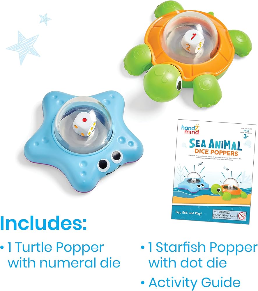 Hand2Mind Sea Animal Dice Poppers