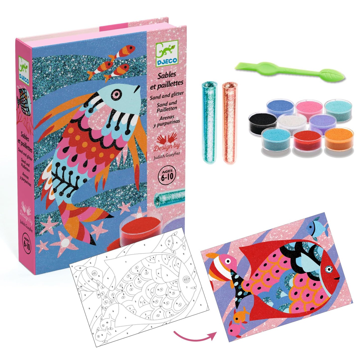 Djeco Sand and Glitter Craft Kit - Various Designs