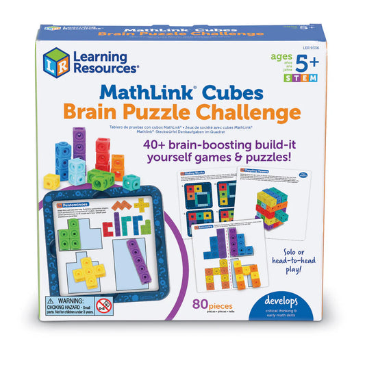 Learning Resources Mathlink Cubes - Brain Puzzle Challenge