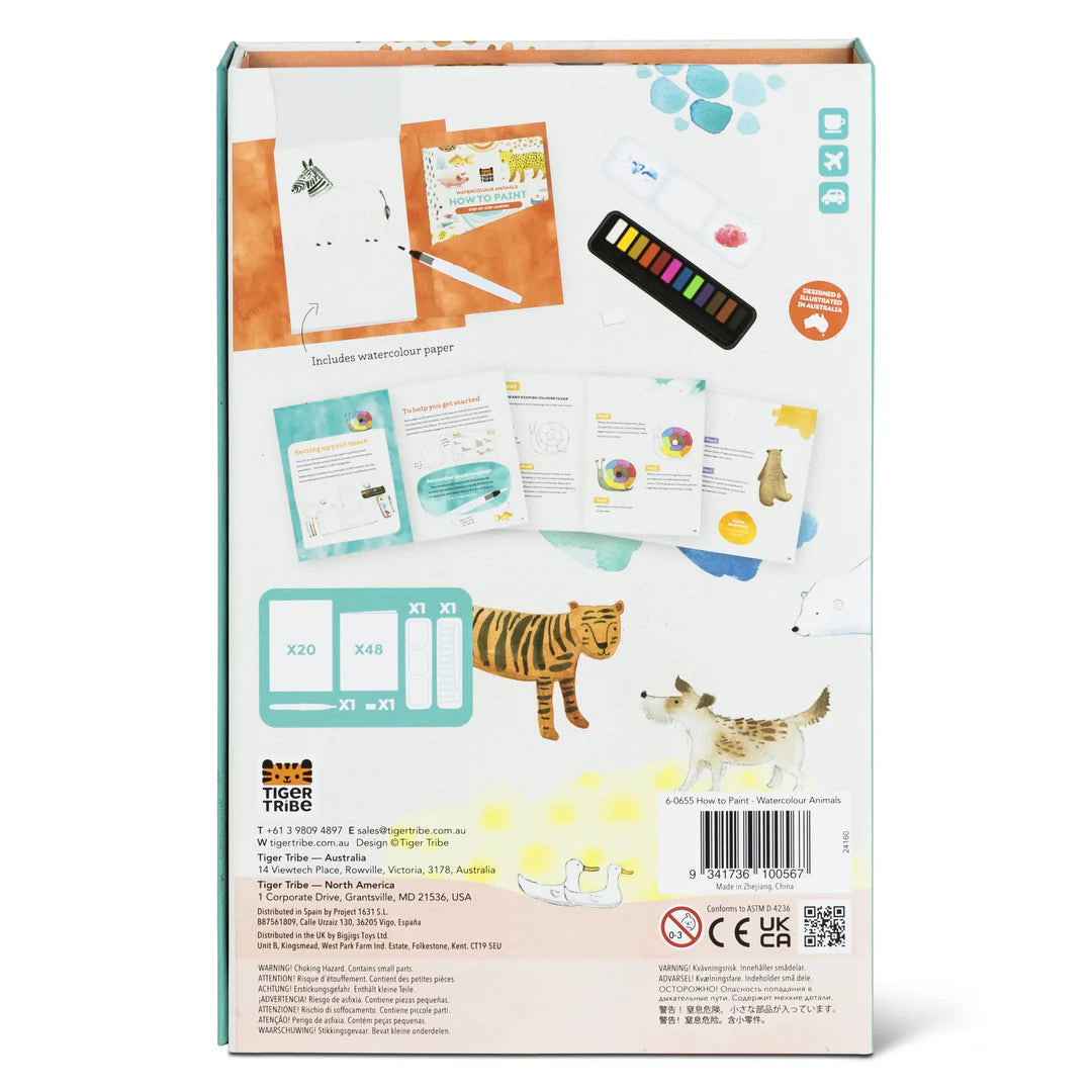 Tiger Tribe How to Paint Watercolours - Animals