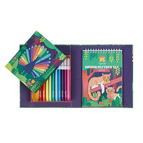 Tiger Tribe Colouring Set Hidden Pattern - Various Designs