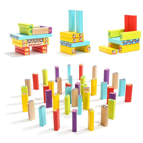 TopBright Animal Jenga Game