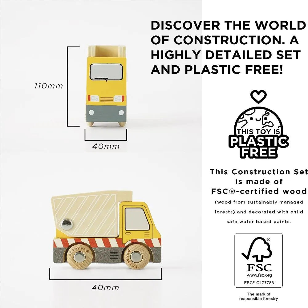 Le Toy Van Construction Vehicle Set