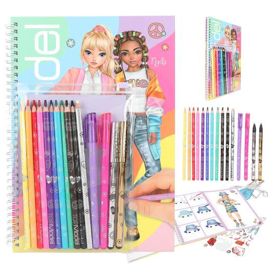 Top Model Colouring Book, Pens & Stickers