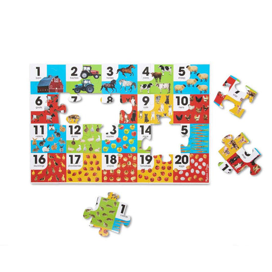 Melissa & Doug Farm Number Floor Puzzle (24 pieces)