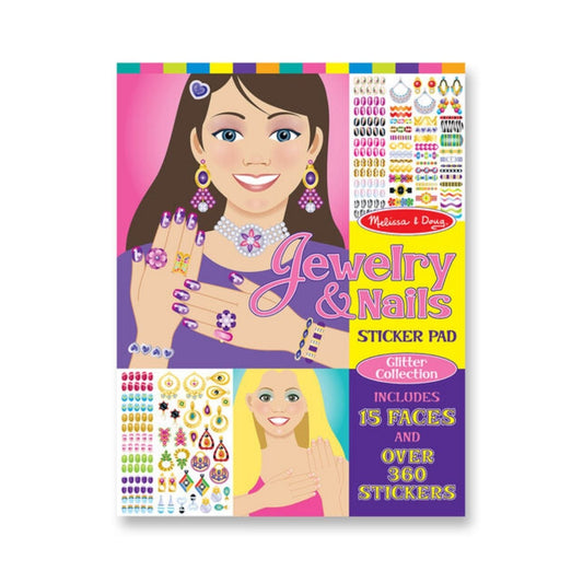 Melissa & Doug Jewellery & Nails Glitter Sticker Pad