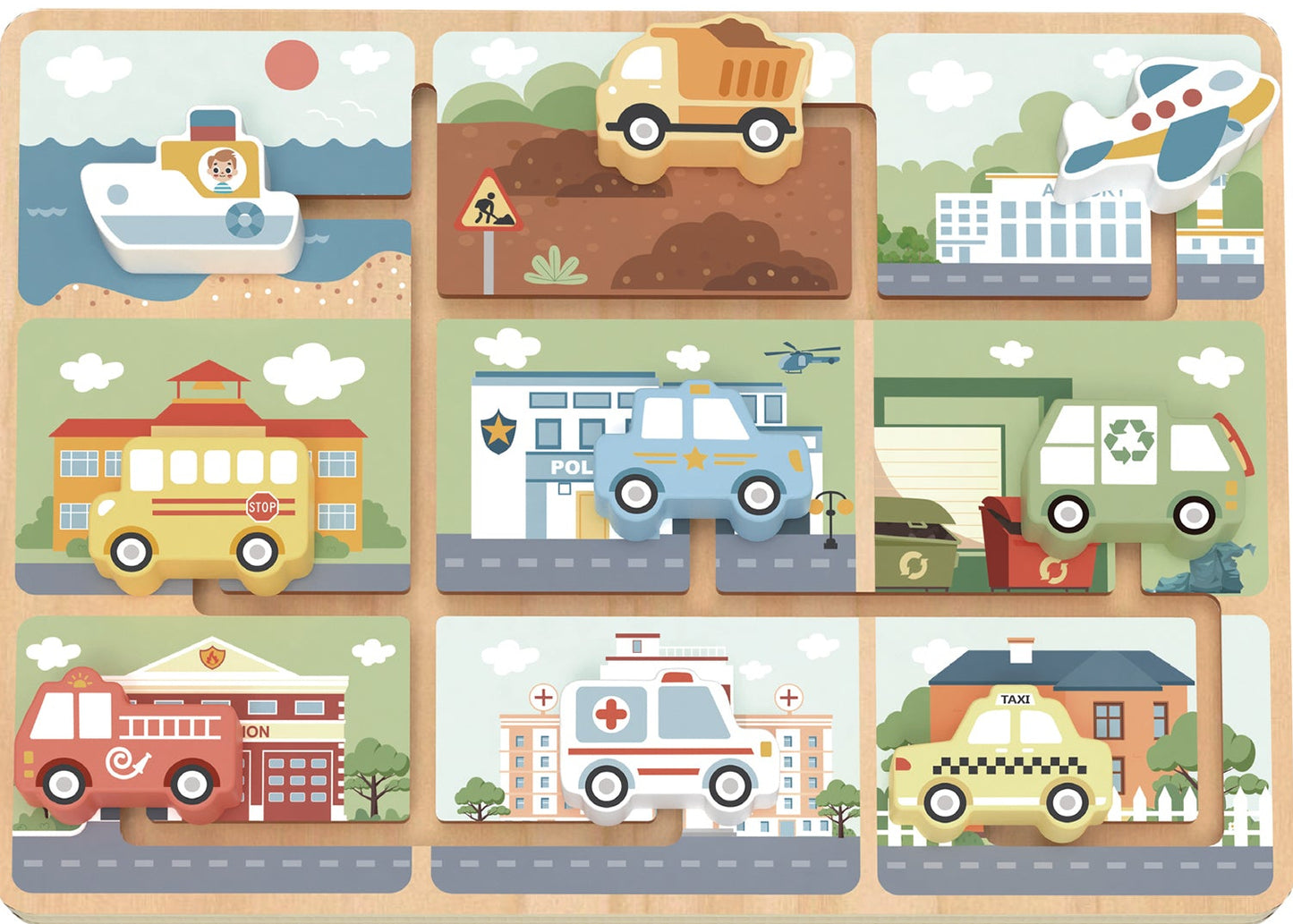 Tooky Toy Vehicle Maze