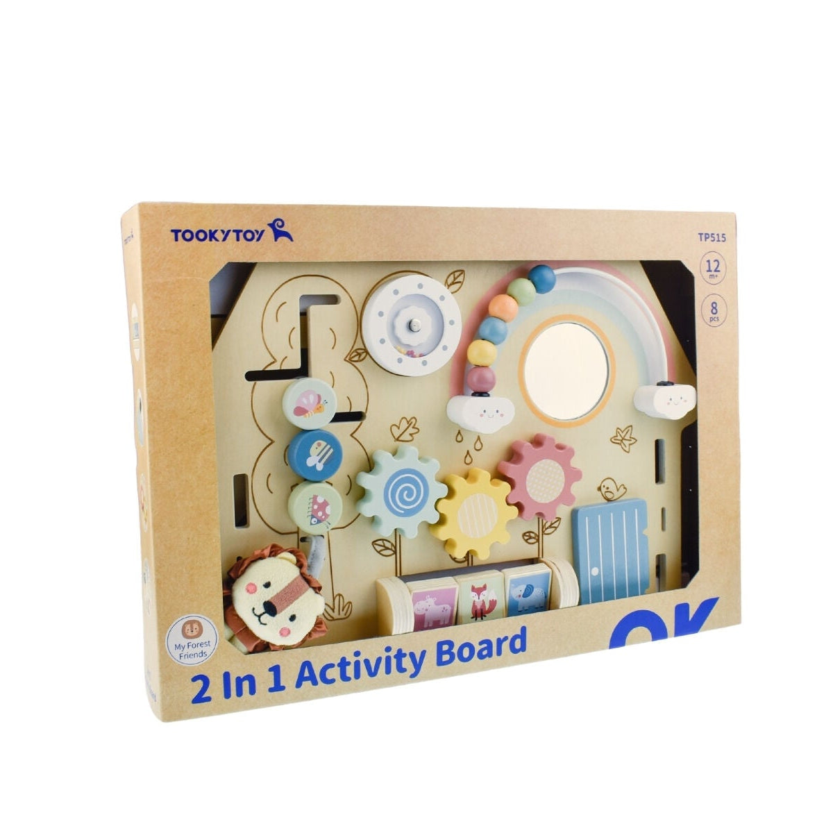 TookyToy 2 in 1 Montessori Activity Busy Board