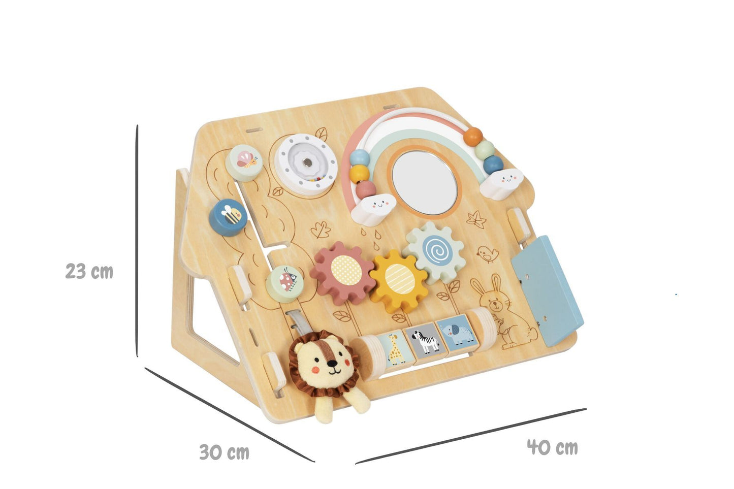 TookyToy 2 in 1 Montessori Activity Busy Board