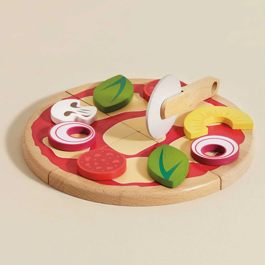 Le Toy Van Pizza & Toppings With Slice Cutter