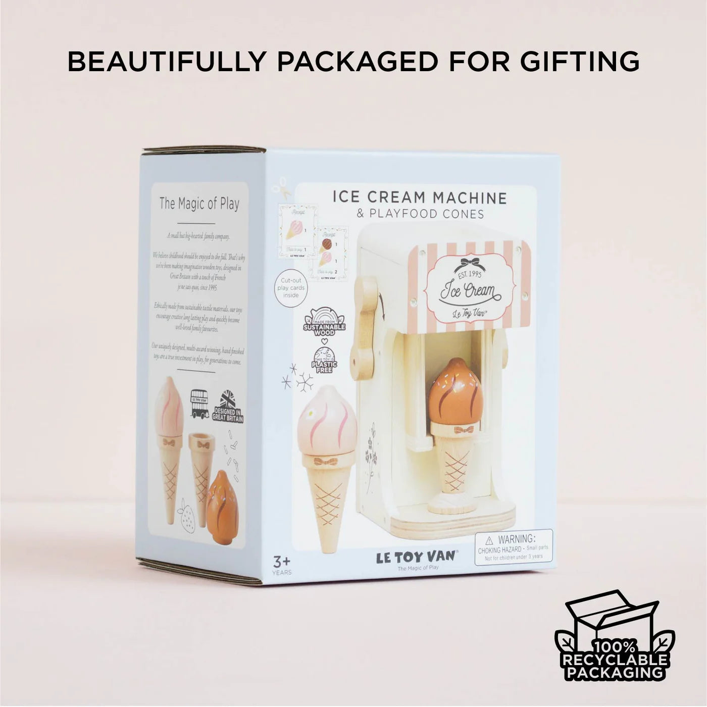 Le Toy Van Ice Cream Machine & Play Food Cones