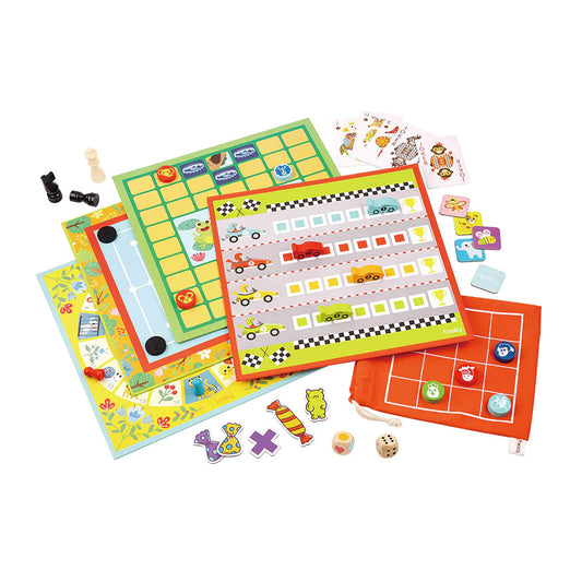 TookyToy 18-in-1 Classic Family Board Game Set