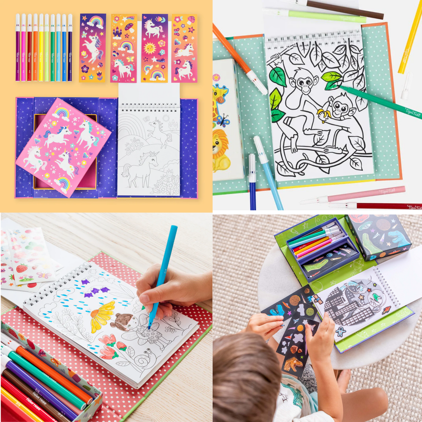 Tiger Tribe Colouring Sets