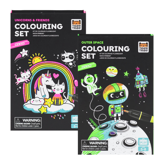 Tiger Tribe Neon Colouring Sets