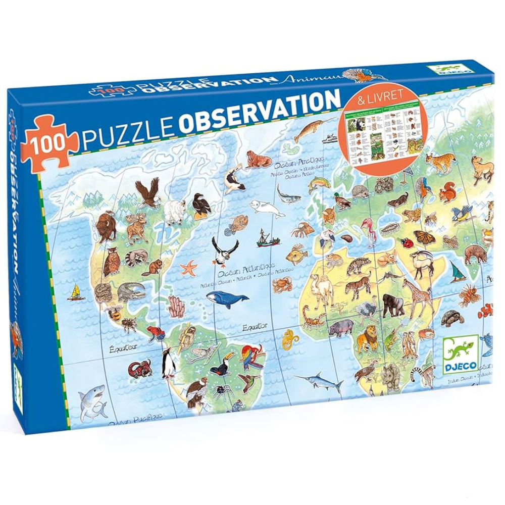 Djeco Observation Puzzle Worlds Animals