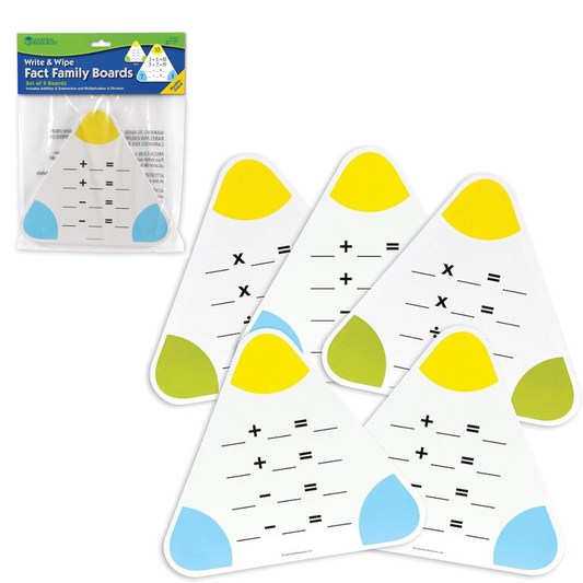 Learning Resources Write and Wipe Fact Family Board Set