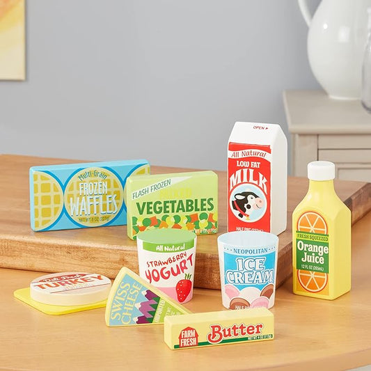 Melissa & Doug Wooden Fridge Food Set