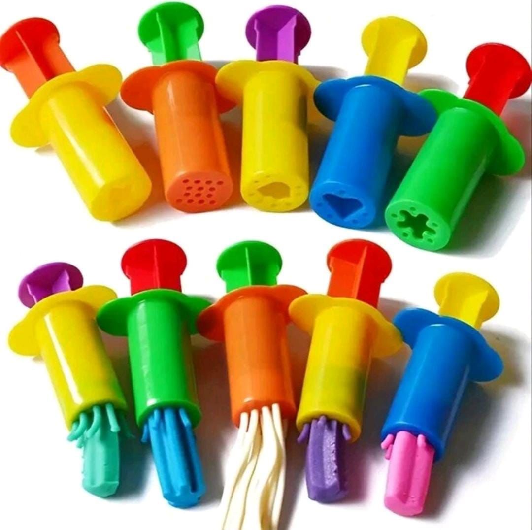 Colourful Playdough Extruders - Set of 5