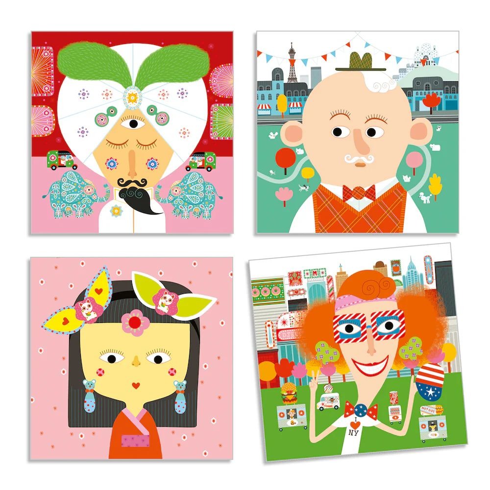 Djeco Create With Stickers - All Different